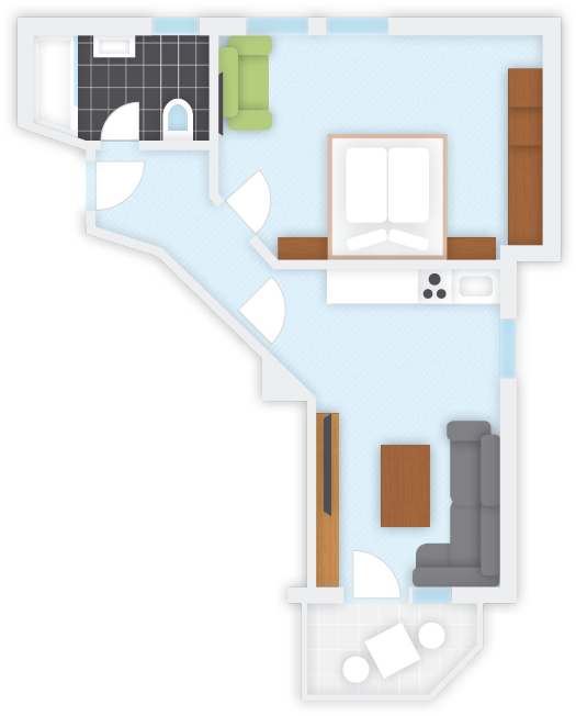 Ferienwohnung 1, Plan